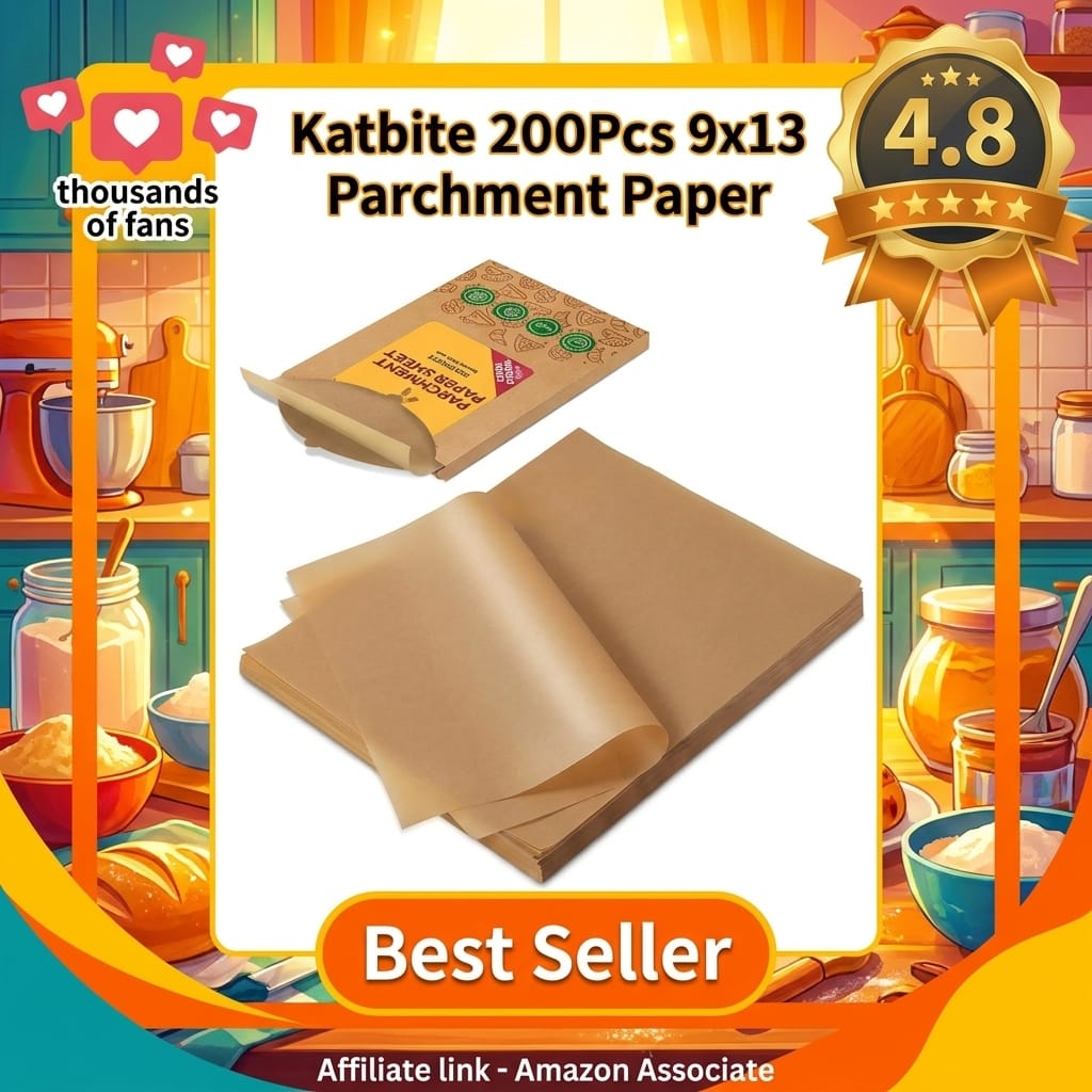 Katbite 200Pcs Parchment Paper - Thick, Pre-Cut Sheets