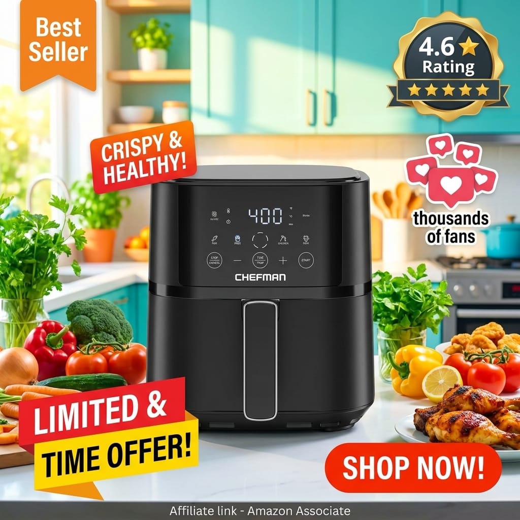 Chefman 4 Qt Compact Air Fryer with Hi-Fry Technology