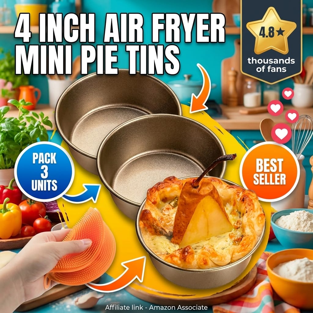 4-Inch Air Fryer Mini Pie Tins - Individual Baking Pans