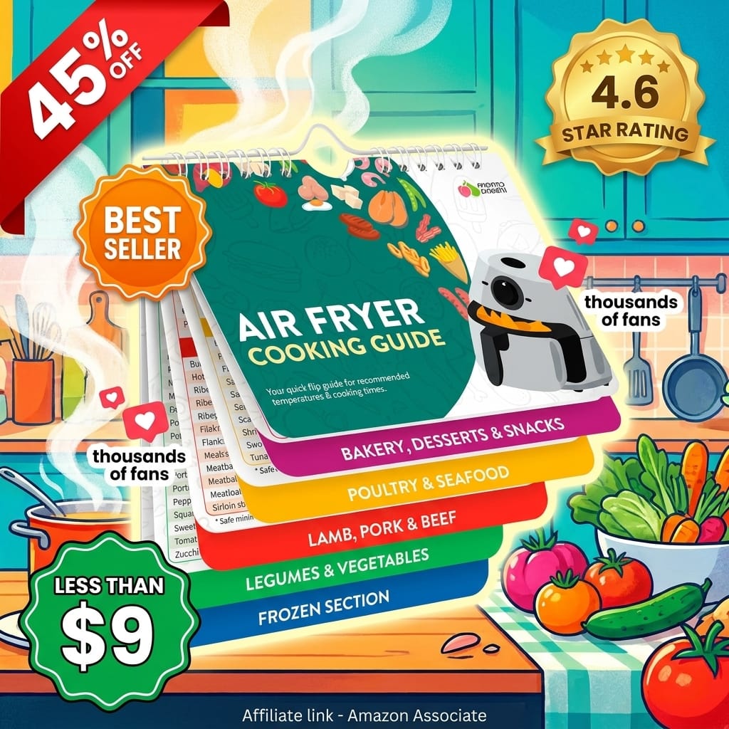 Air Fryer Cheat Sheet Magnets Cooking Guide Booklet - Air Fryer Cookbooks - Air Fryer Liners - Air Fryers Kitchen Gifts Gadgets 2026 - Air Fryer Accessories - Air Fryer Cooking Guide
