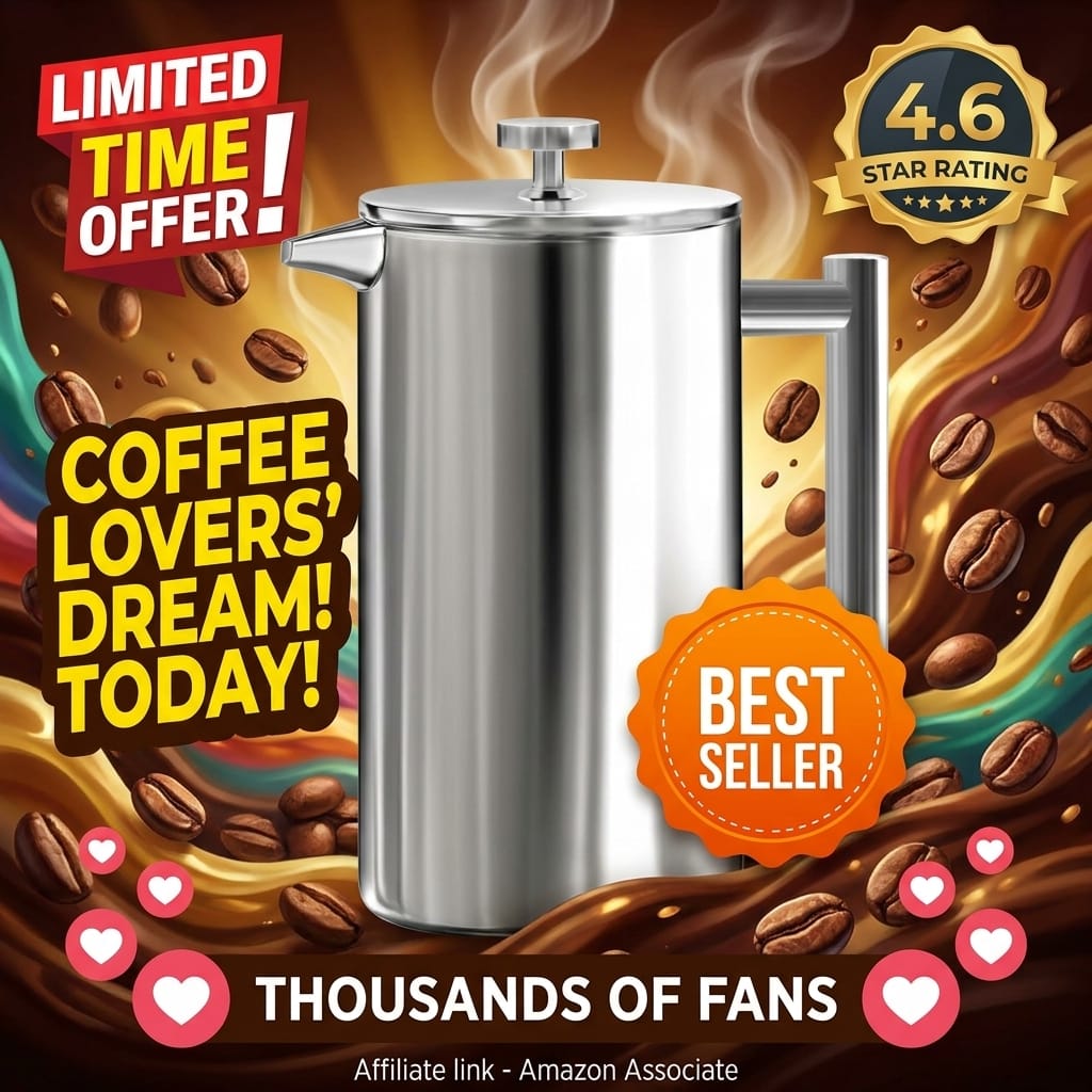 Utopia Kitchen 34 oz Double Wall French Press Coffee Maker