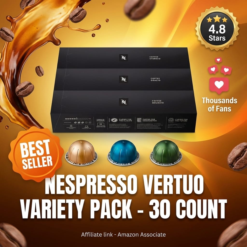 Nespresso Vertuo Variety Pack - 30 Pods, 3 Blends