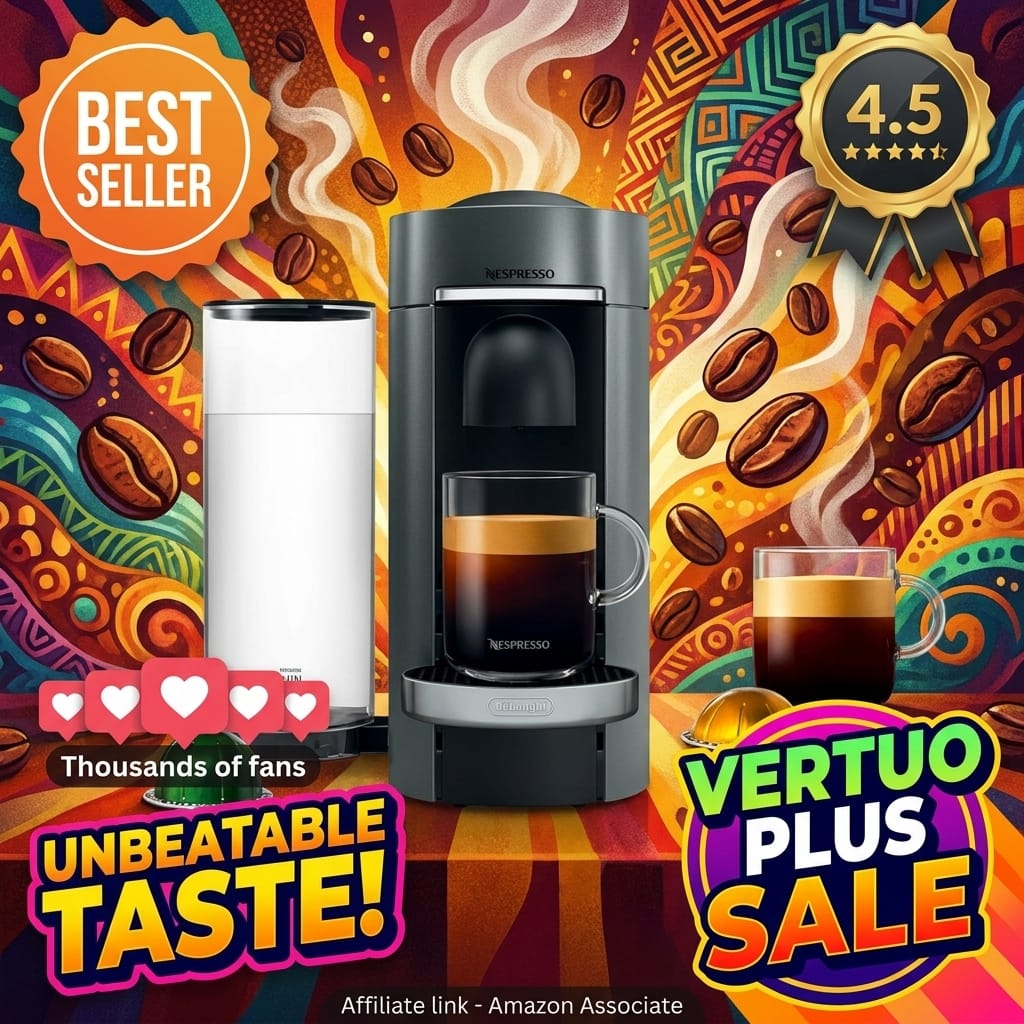 De'Longhi Nespresso Vertuo Plus Coffee and Espresso Machine