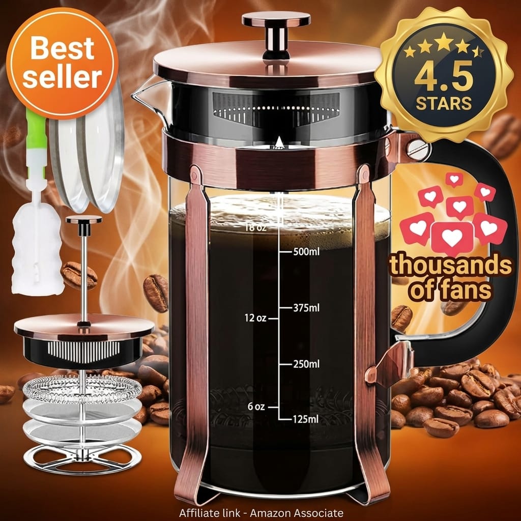 YMMIND French Press Stainless Steel 12 oz Coffee Maker Review