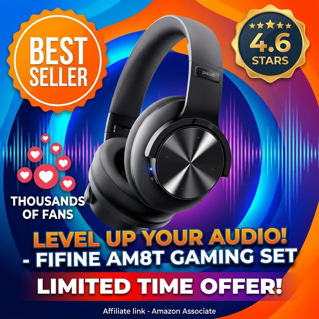 FIFINE XLR/USB Gaming Microphone Set, Dynamic PC Mic for Streaming Podcasting, Computer RGB Mic Kit with Boom Arm Stand, Mute Button, Headphones Jack, for Recording Vocal Voice-Over-AmpliGame AM8T