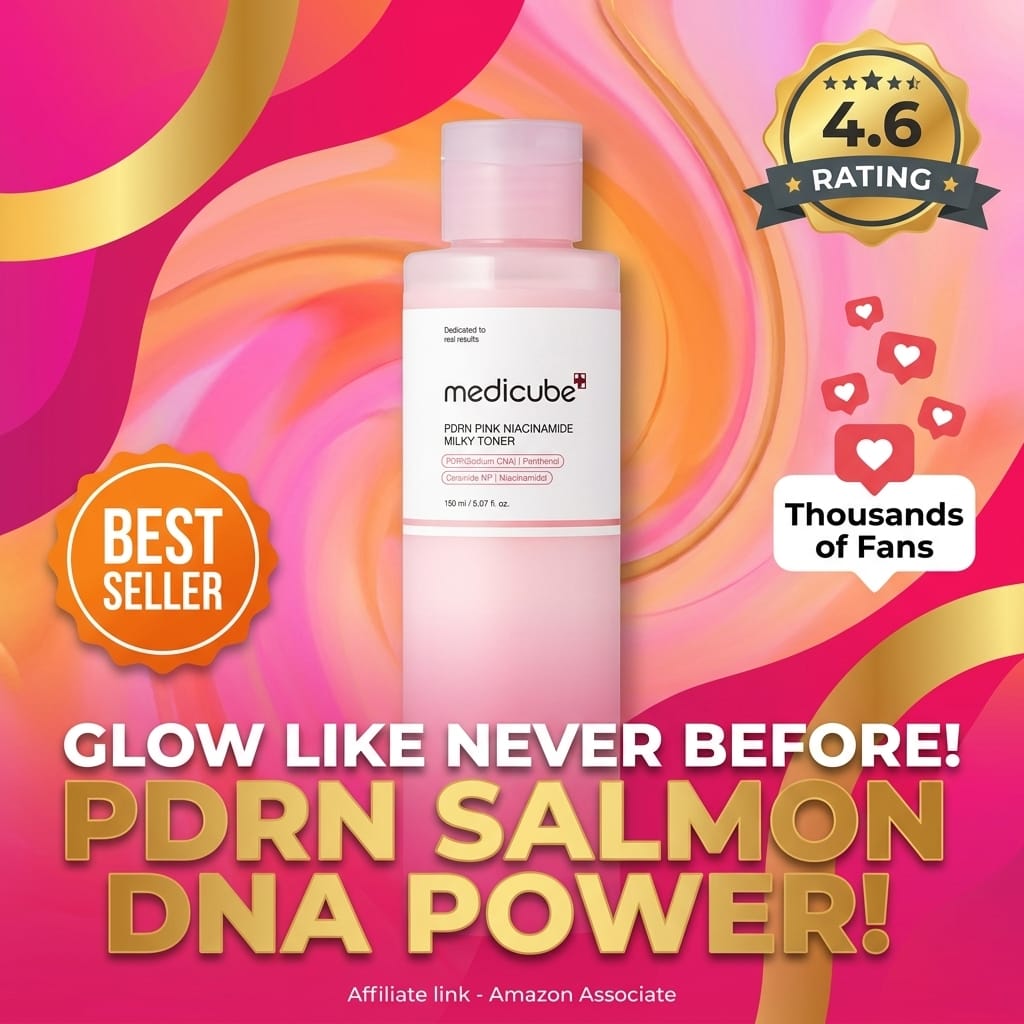 medicube PDRN Toner Salmon DNA Milky Toner | for Hydrating, Moisturizing, Soothing with Ceramide, Peptide | Glass Glow Skin | Korean Skincare, 5.07 fl.oz