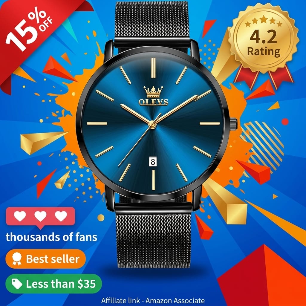 OLEVS Watch for Men Multifunctional Chronograph Analog Luxury Men Watch Brown Leather Large Dial Date Dress Luminous Waterproof Men Wrist Watch