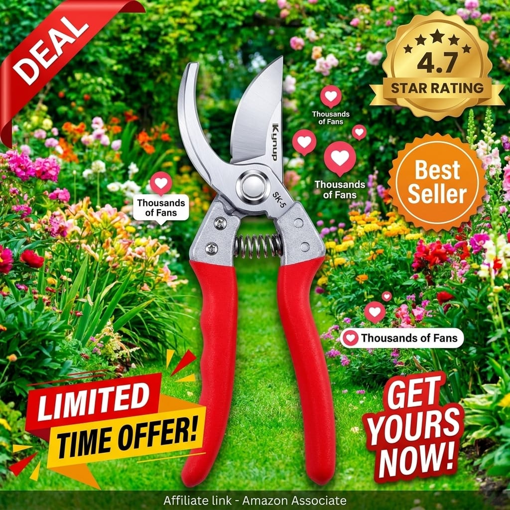 Kynup 8.6 Inch Pruning Shears Stainless Steel for Gardening