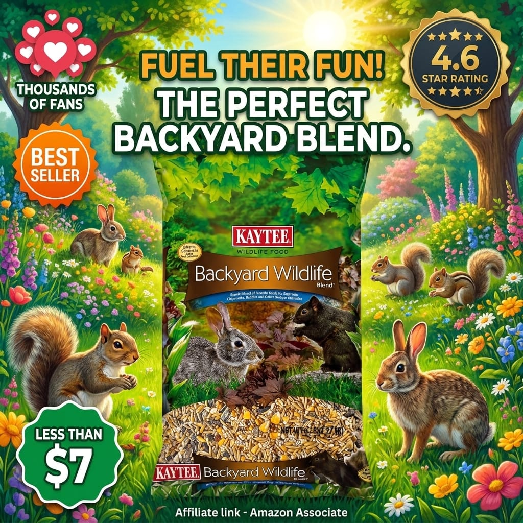 Kaytee Backyard Wildlife Food Blend For Wild Squirrels, Chipmunks, Rabbits and Other Backyard Wildlife, 5 Pound