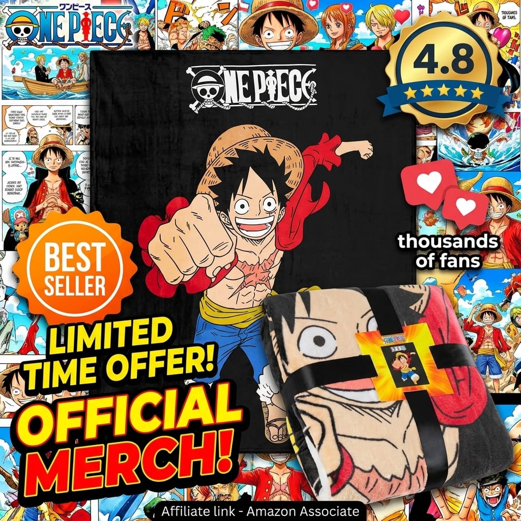 One Piece Fleece Throw Blanket - Luffy Anime Room Decor