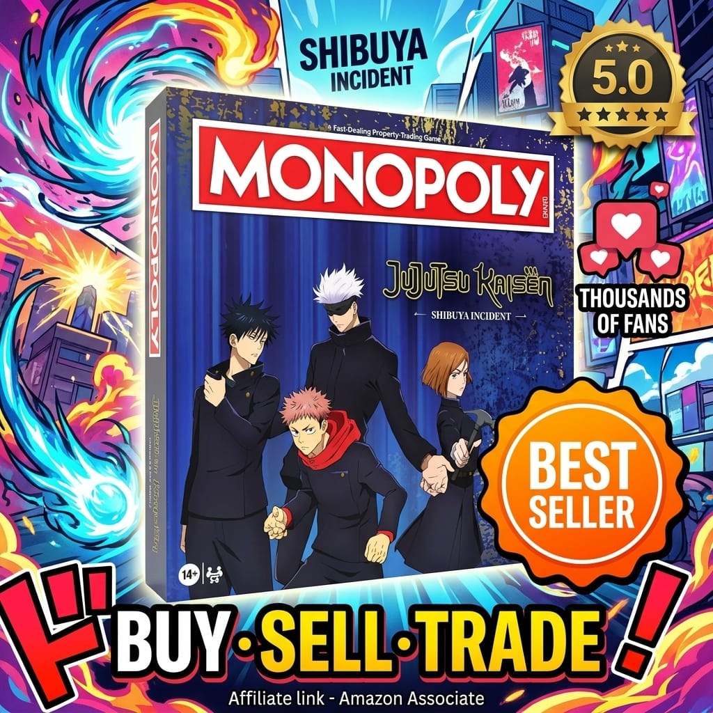 MONOPOLY Jujutsu Kaisen Edition - Shibuya Incident Board Game