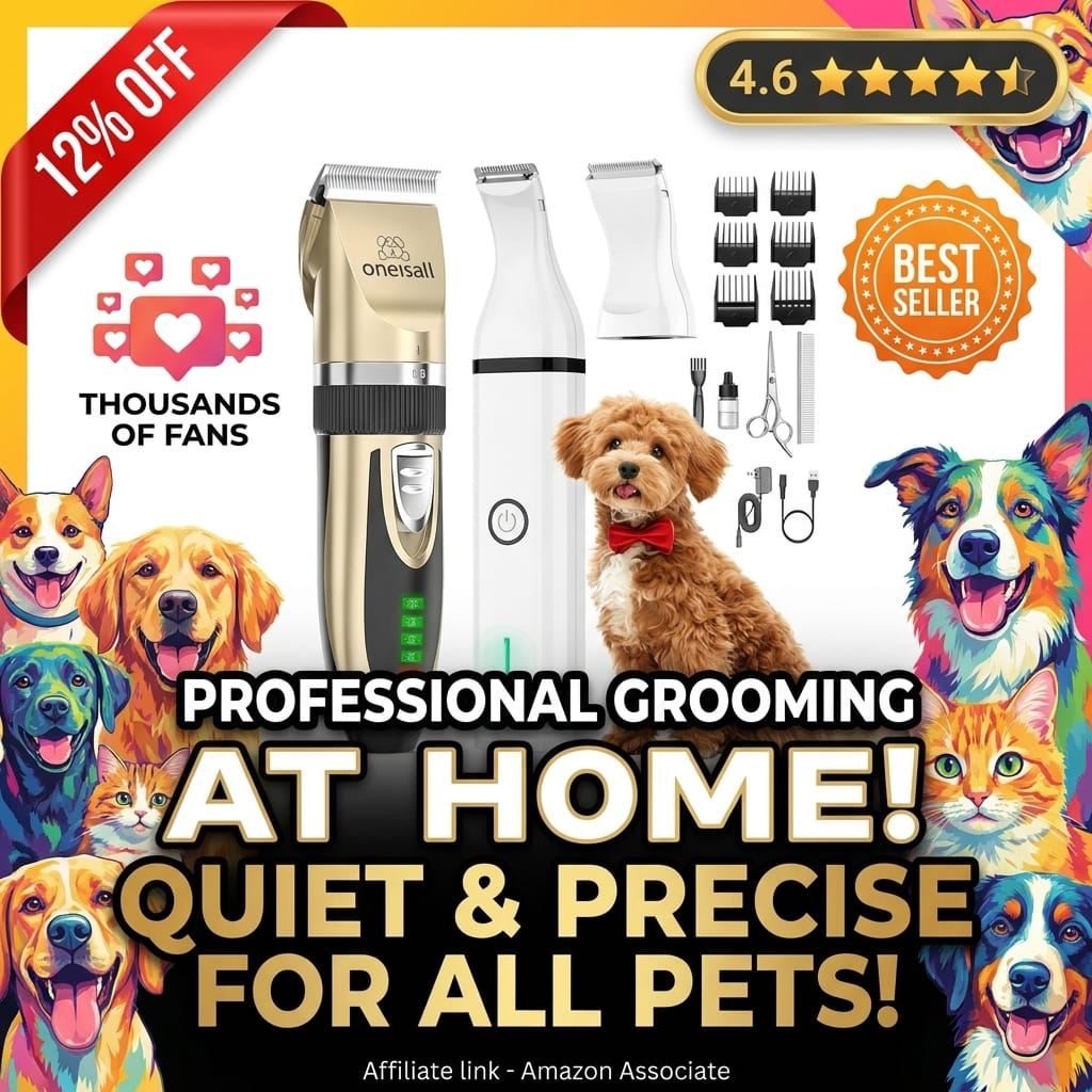 oneisall 2-in-1 Dog Clippers and Paw Trimmer Cordless Kit