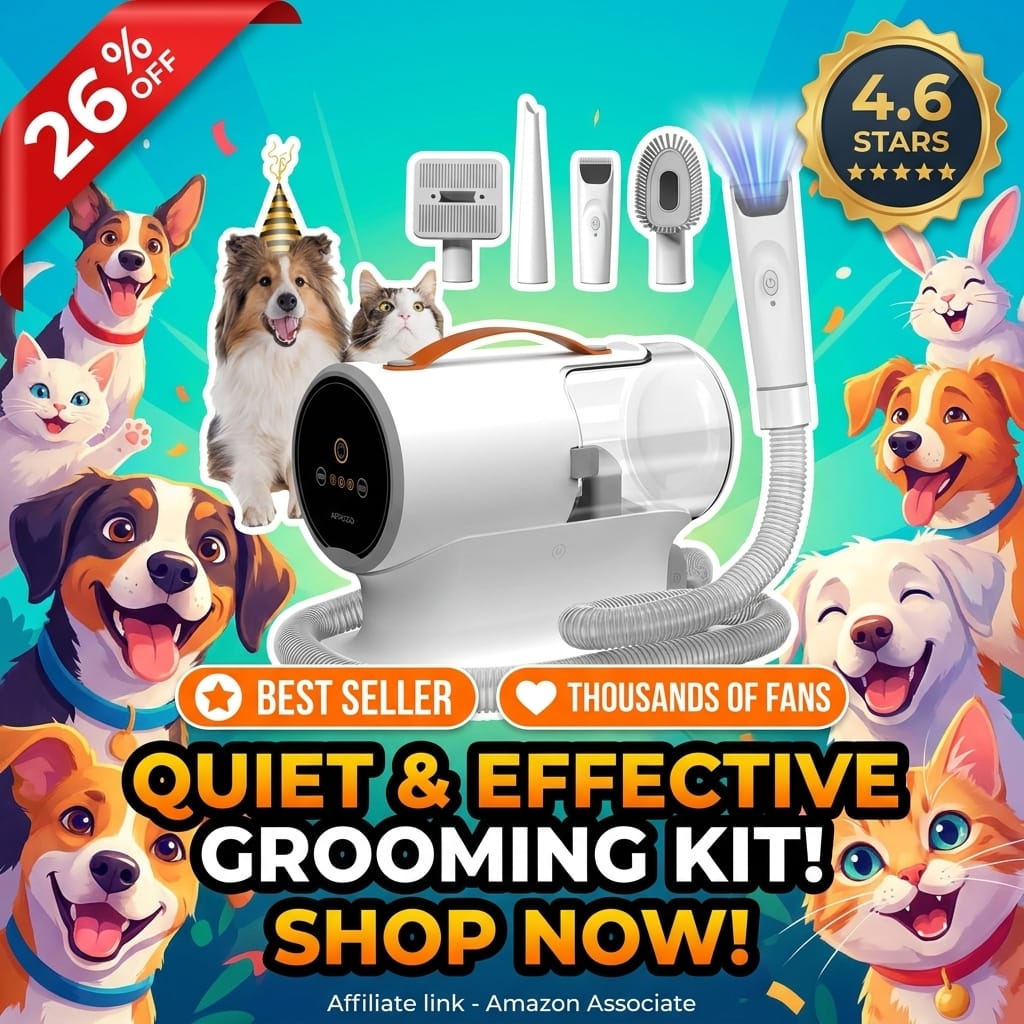 oneisall Quiet Cat Clippers - 50dB Cordless Grooming Kit