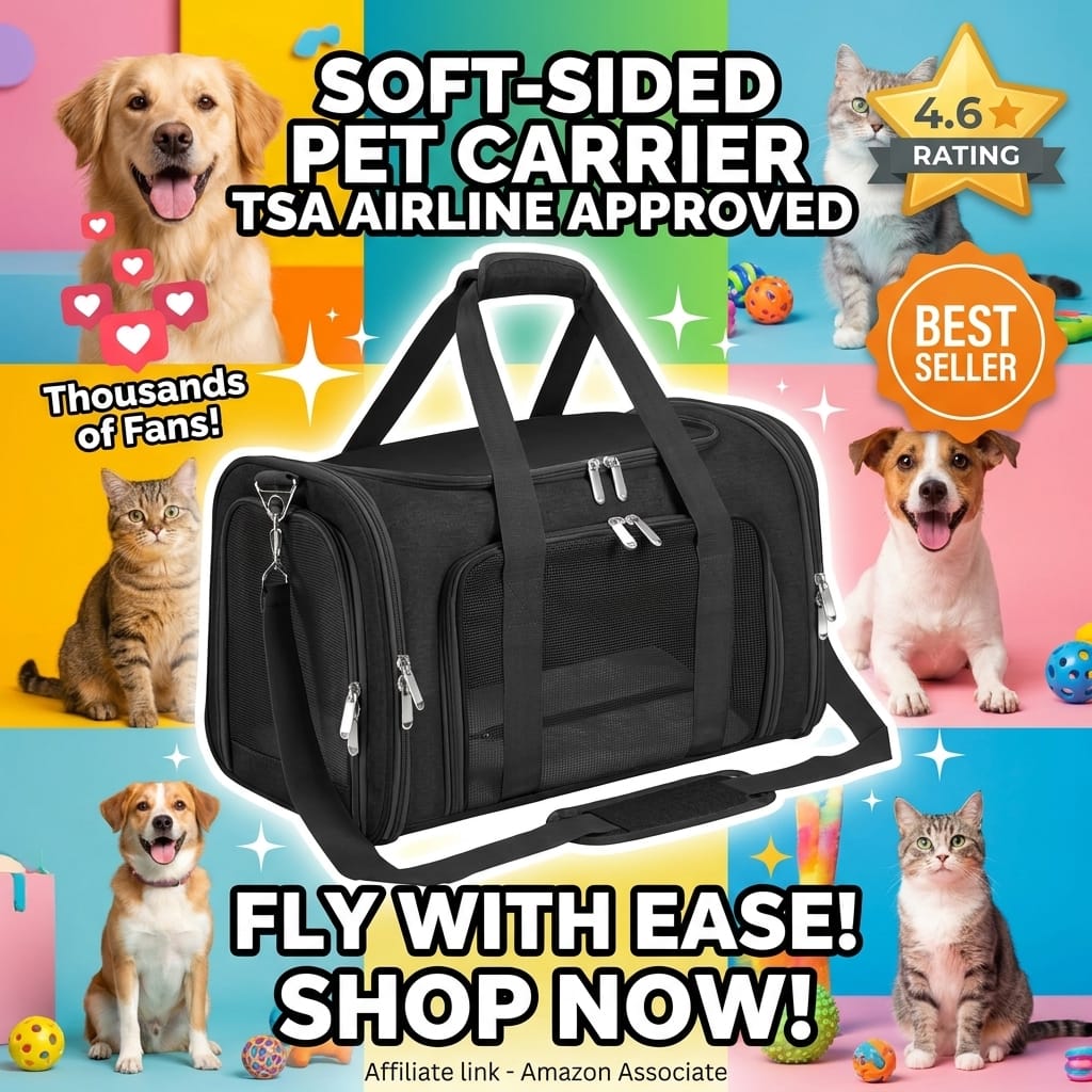 Soft-Sided Pet Carrier - TSA Airline Approved up to 16 lbs