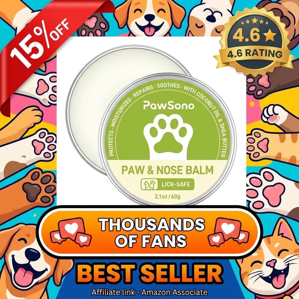 PawSono Lick-Safe Dog Paw and Nose Balm - Natural Formula