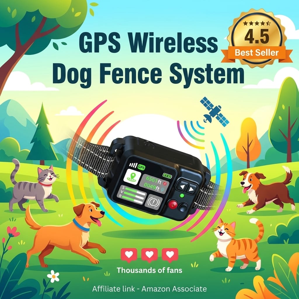 GPS Wireless Dog Fence System - No Subscription, No Wires
