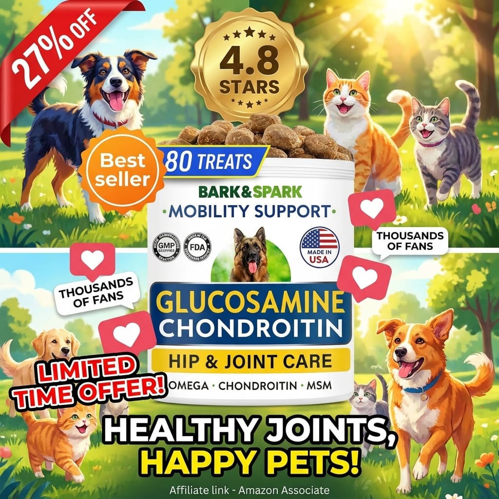 BARK&SPARK Glucosamine Treats for Dogs - 180 Count Joint Support