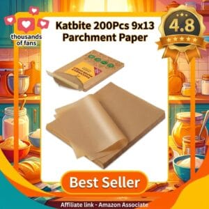 Katbite 200Pcs Parchment Paper – Thick, Pre-Cut Sheets