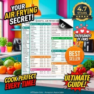 Air Fryer Cheat Sheet Magnet – Cook Times for 80+ Foods
