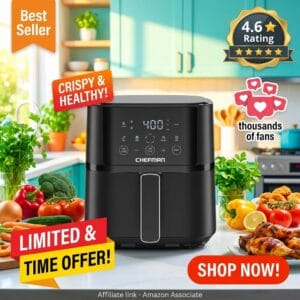 Chefman 4 Qt Compact Air Fryer with Hi-Fry Technology