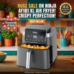 Ninja AF181 XL 6.5 Qt Air Fryer with MaxCrisp Technology