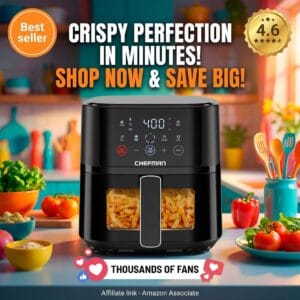 Chefman 4 QT Compact Air Fryer with Hi-Fry Technology