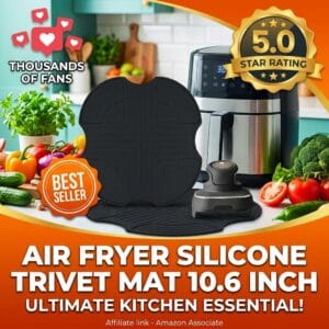 Silicone Trivet Mat 10.6 Inch – Air Fryer Countertop Protector