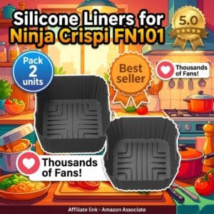 Silicone Air Fryer Liners for Ninja Crispi FN101 2 Sizes