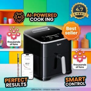 Typhur Sync 8 Qt Smart Air Fryer with Wireless Meat Probe