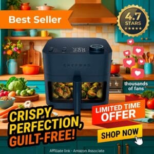 Chefman Crispinator 8 Qt 7-in-1 Air Fryer with Window