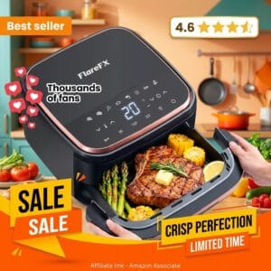 4.5 Qt Air Fryer Pizza Oven with Dual Heating 11 Presets