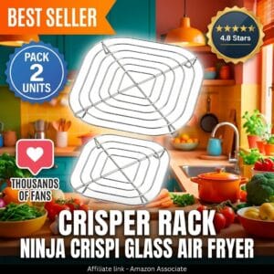 Stainless Steel Crisper Rack for Ninja Crispi FN101 – 2-Pack