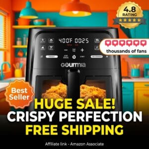 Gourmia 8Qt Air Fryer – Family Meals Made Easy