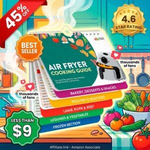 Air Fryer Cheat Sheet Magnet, Cooking Guide Booklet