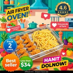 Geesta Air Fryer Basket XL for Oven – Stainless Steel