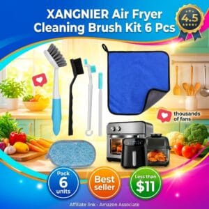 XANGNIER Air Fryer Cleaning Brush Kit, 6 Piece Set