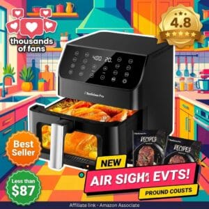 Beelicious 5.8Qt Air Fryer – 12-in-1 with Window