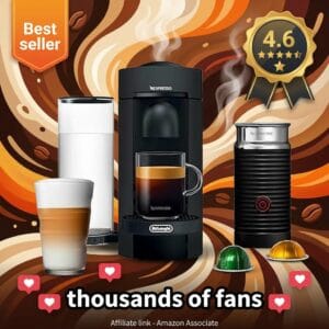 Nespresso Vertuo Plus Deluxe Espresso Maker with Aeroccino