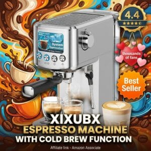 XIXUBX 20-Bar Espresso Machine with Cold Brew Function
