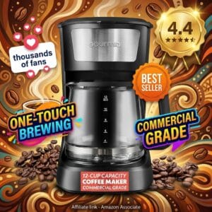 Gourmia 12-Cup One-Touch Coffee Maker with Keep Warm