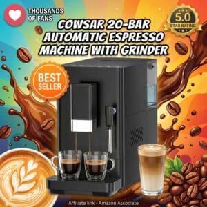 COWSAR Automatic Espresso Machine – One-Touch Perfection