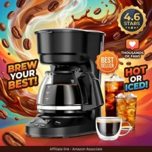Kismile 5-Cup Drip Coffee Maker with 12-Hour Timer Review