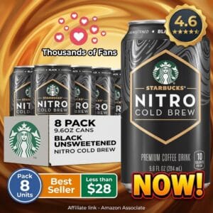 Starbucks Nitro Cold Brew Black Unsweetened – 8 Pack Cans