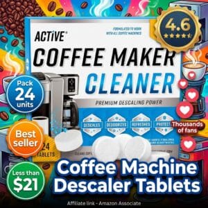 Coffee Machine Descaler Tablets – 24 Count for All Brands