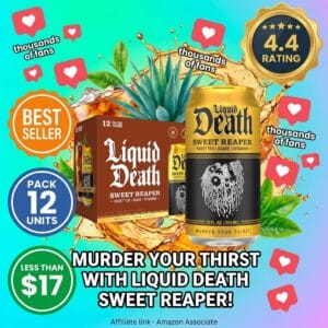 Liquid Death Iced Tea Sweet Reaper – 12 Pack Cans