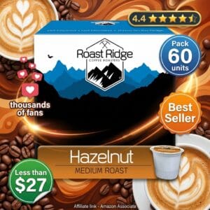 Roast Ridge Hazelnut K-Cup Coffee Pods, 60 Count