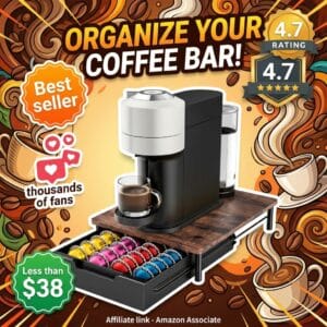 Best Coffee Pod Drawer Organizer for Nespresso Vertuo