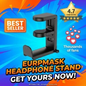 EURPMASK Rotating Headphone Stand Under-Desk Clamp Review