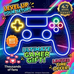 Kavaas Game Controller LED Neon Sign for Gaming Room Decor