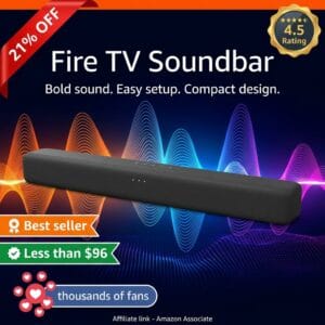 Amazon Fire TV Soundbar with DTS Virtual:X and Bluetooth
